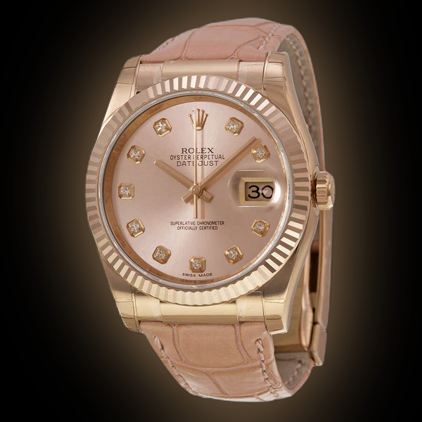 Rolex Datejust 116135 Pink Dial, 18kt Everose Gold, Automatic